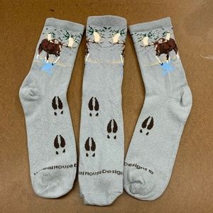 Moose with Tracks Socks